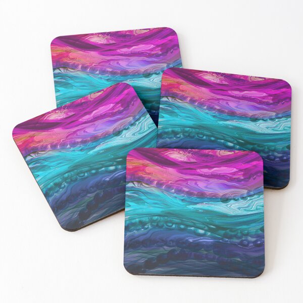 Item preview, Abstract liquid art alcohol ink ocean waves, liquid marble art design, abstract marble art, liquid art, purple turquoise watercolor  designed and sold by ZeinabTaha.