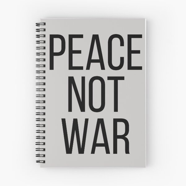 Item preview, Peace Not War. Text only design. Black text. Capitals designed and sold by JellyBeenzz.