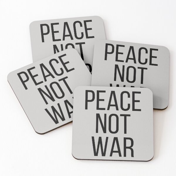 Item preview, Peace Not War. Text only design. Black text. Capitals designed and sold by JellyBeenzz.