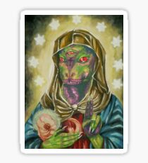 Blessed Reptilian Virgin and Child Sticker