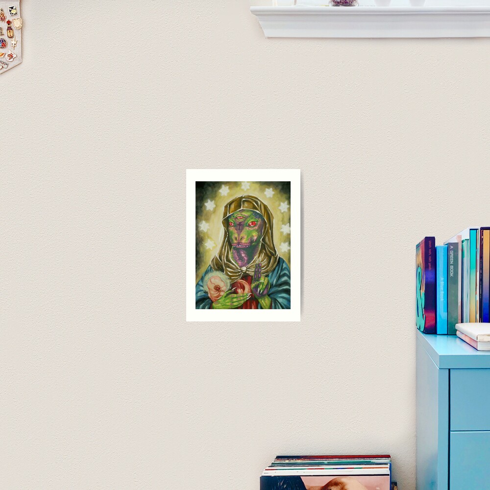 Blessed Reptilian Virgin and Child Art Print