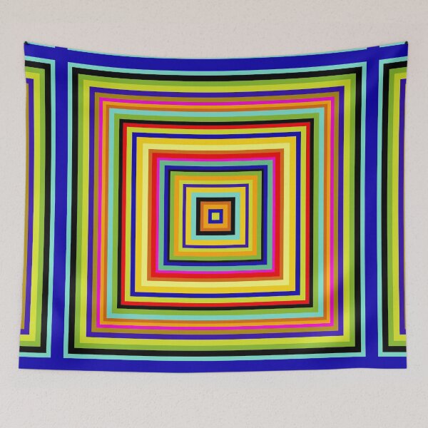 Item preview, Concentric squares (Blue) designed and sold by pencilpepper.