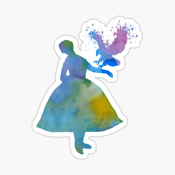 Lady with eagle Sticker