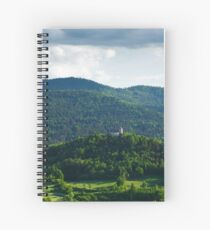 Afternoon light over church Spiral Notebook