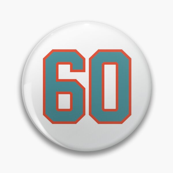 Item preview, 60 number, aqua orange lucky sports sixty designed and sold by ArtIsParty.