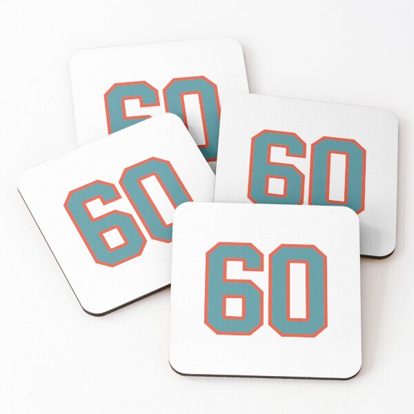 Item preview, 60 number, aqua orange lucky sports sixty designed and sold by ArtIsParty.