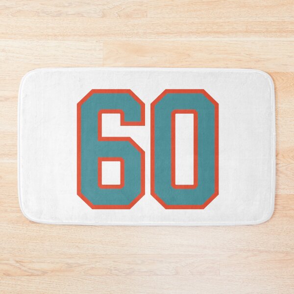 Item preview, 60 number, aqua orange lucky sports sixty designed and sold by ArtIsParty.