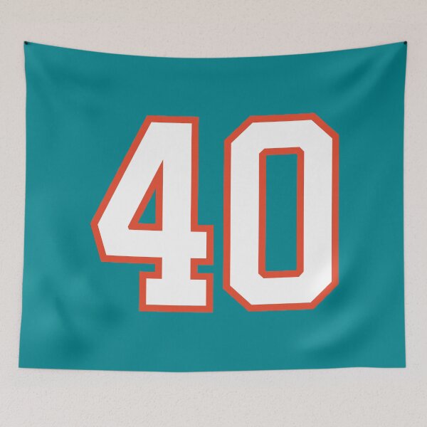 Item preview, Sports Number 40, white orange color lucky sport forty designed and sold by ArtIsParty.