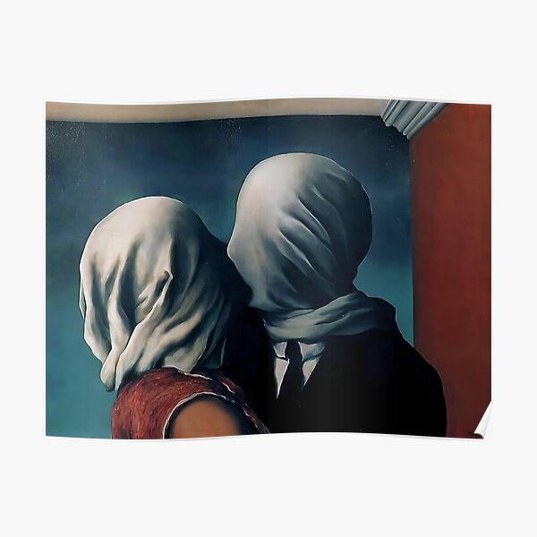 Les amants de René Magritte Poster