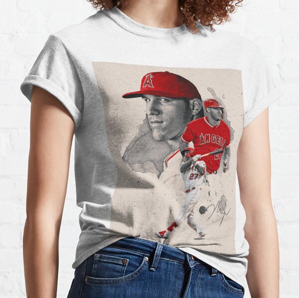 Topps Baseball Mike Trout Angels Tee Shirt Hoodie Tank-Top Quotes