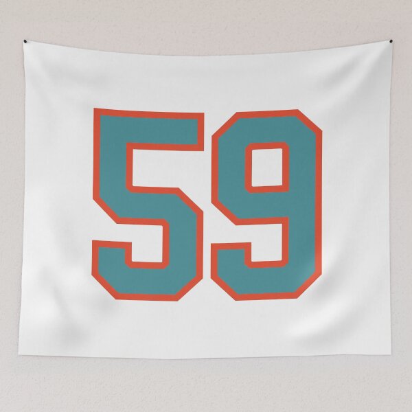 Item preview, 59 number, aqua orange lucky sports fifty nine designed and sold by ArtIsParty.