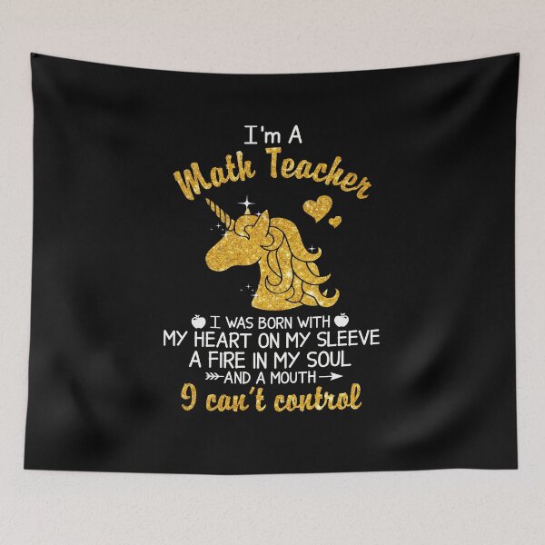 Item preview, I'm A Math Teacher I Was Born With My Heart On My Sleeve Math Teacher Back To School designed and sold by sasaoprattp55.