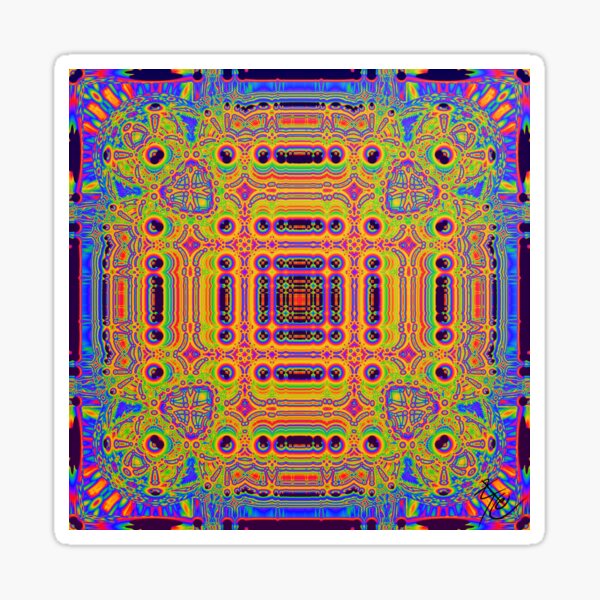 Fluo.Mandalaa Sticker