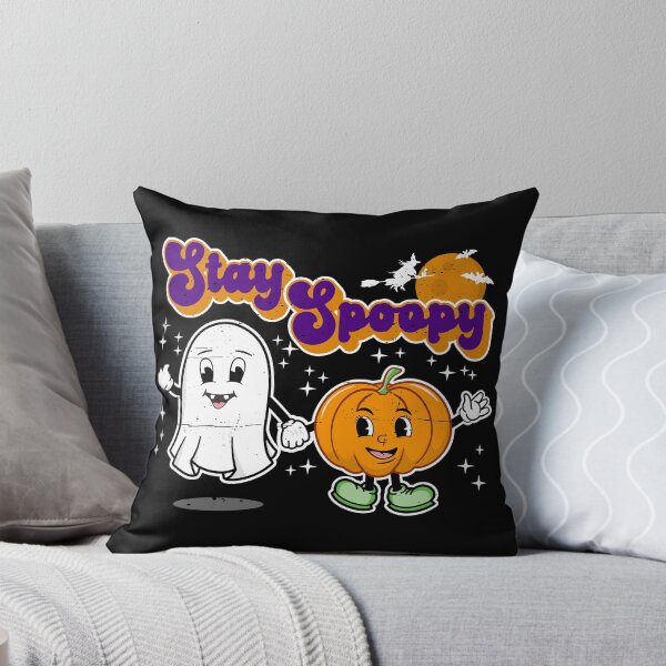 Item preview, Stay Spoopy: Cute Halloween Ghost & Pumpkin designed and sold by Happy Puppy Print On Demand.