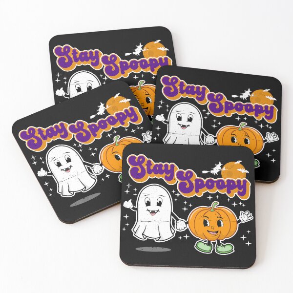 Item preview, Stay Spoopy: Cute Halloween Ghost & Pumpkin designed and sold by Happy Puppy Print On Demand.
