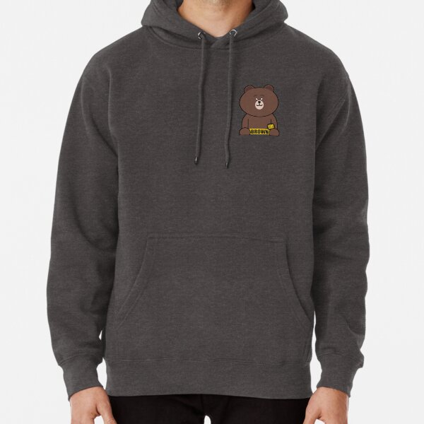 Brown Bear Logo Pullover Hoodie