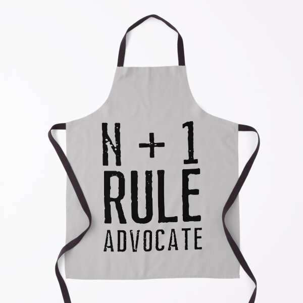 Item preview, N + 1 Rule Advocate. Cyclist. Bike Rider. Text only design. Rough, distressed, grunge, black text. Capitals. designed and sold by JellyBeenzz.
