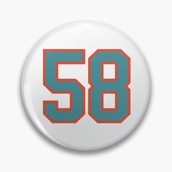 Item preview, 58 number, aqua orange lucky sports fifty eight designed and sold by ArtIsParty.
