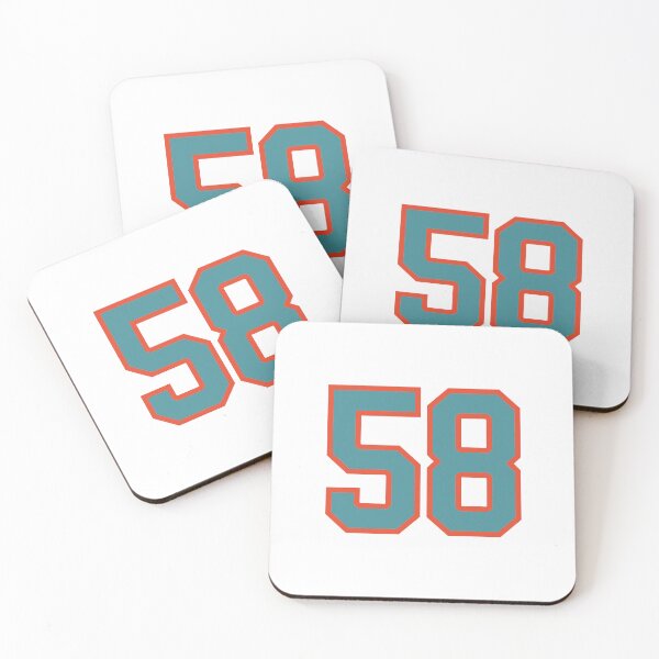 Item preview, 58 number, aqua orange lucky sports fifty eight designed and sold by ArtIsParty.