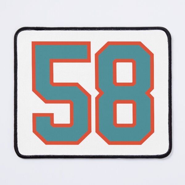 Item preview, 58 number, aqua orange lucky sports fifty eight designed and sold by ArtIsParty.