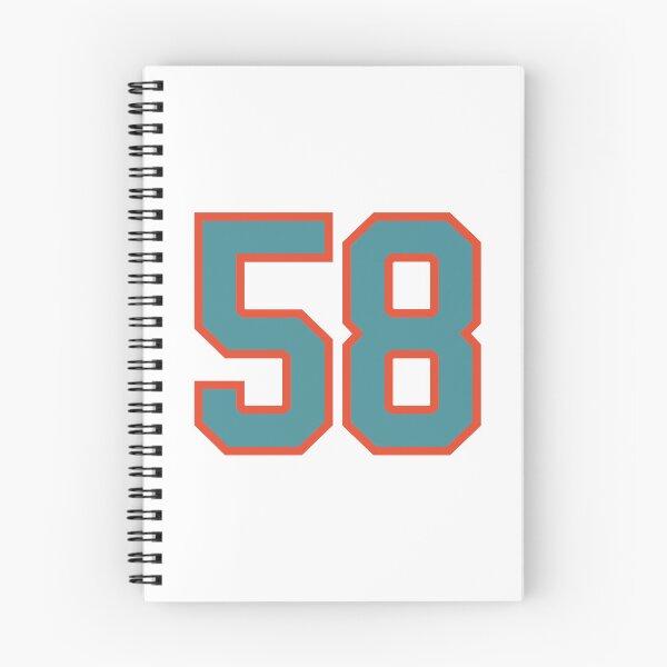 Item preview, 58 number, aqua orange lucky sports fifty eight designed and sold by ArtIsParty.