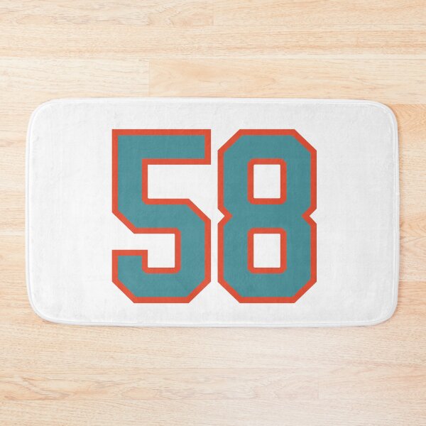 Item preview, 58 number, aqua orange lucky sports fifty eight designed and sold by ArtIsParty.