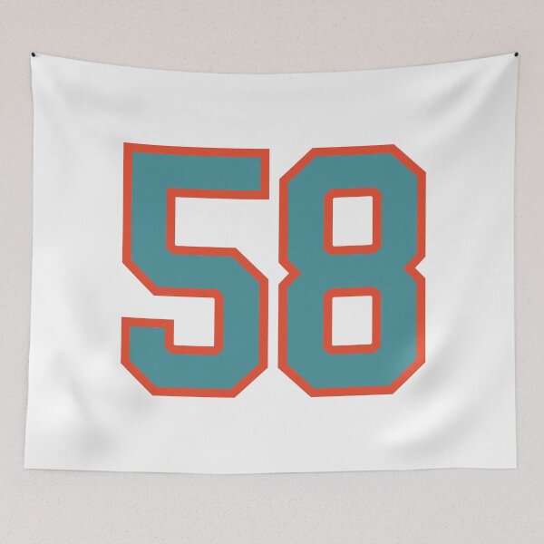Item preview, 58 number, aqua orange lucky sports fifty eight designed and sold by ArtIsParty.