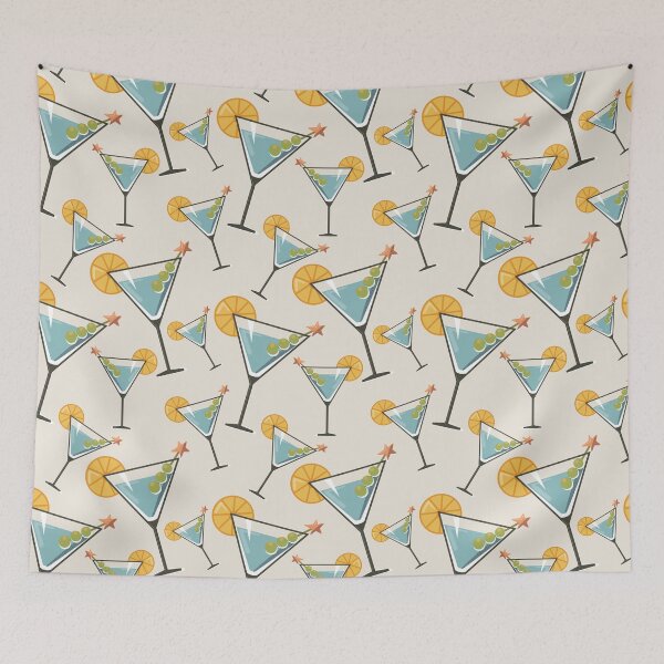 Item preview, Fun Mid Century Modern Martini drink, designed and sold by LaBellCreative.