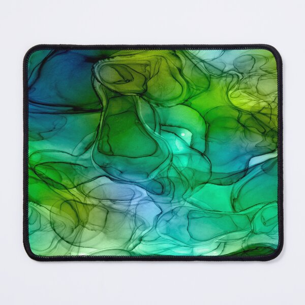 Item preview, Abstract liquid art alcohol ink, liquid marble art design, abstract marble art, liquid art, green turquoise watercolor  designed and sold by ZeinabTaha.