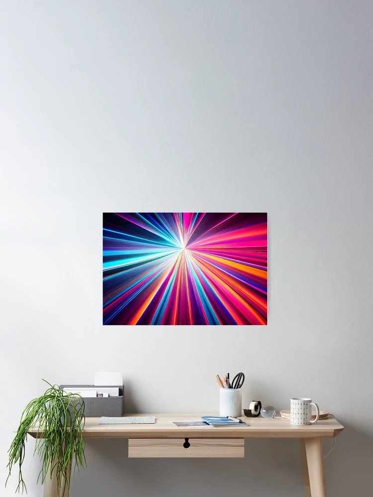 Thumbnail 2 of 3, Poster, Neon Pattern designed and sold by BlueIntel.