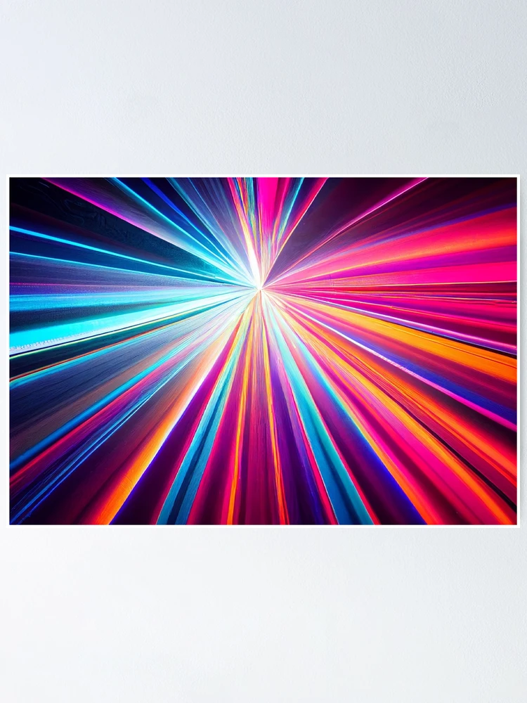 Thumbnail 1 of 3, Poster, Neon Pattern designed and sold by BlueIntel.