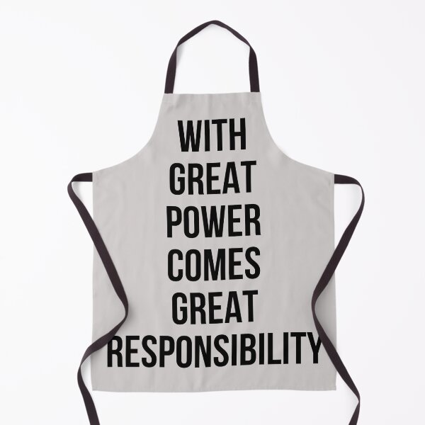 Item preview, With Great Power Comes Great Responsibility. Text only design. Black text designed and sold by JellyBeenzz.