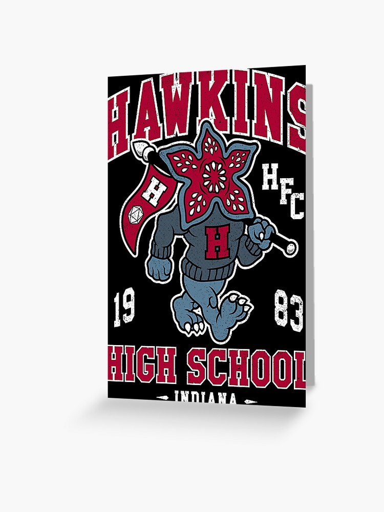 Hawkins High School Vintage Distressed Creepy Cute College