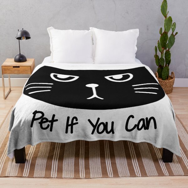 Item preview, Black cat says Pet if you can designed and sold by Yulacreative.