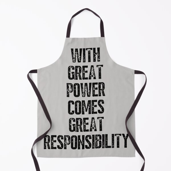 Item preview, With Great Power Comes Great Responsibility. Text only design. Black text. Grunge, Distressed Text designed and sold by JellyBeenzz.