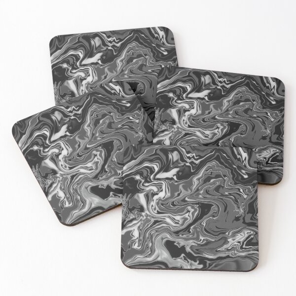 Item preview, Black and White Paint Swirl Marbe Effect  designed and sold by By Aurora Sky.