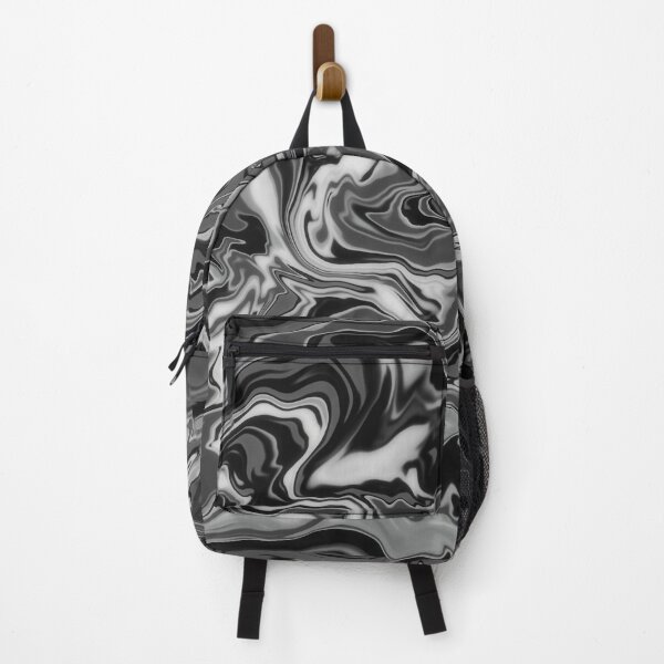 Item preview, Black and White Paint Swirl Marbe Effect designed and sold by By Aurora Sky.