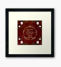 Outlander Wedding Vows Framed Print