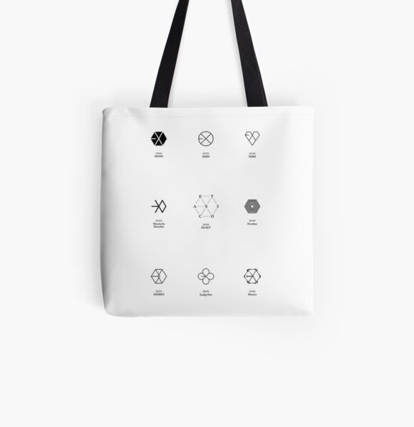 exo logo evolution All Over Print Tote Bag
