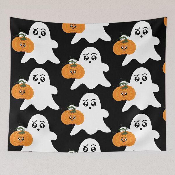 Item preview, Pumpkin and Halloween Ghost designed and sold by Cheni-Yathri.
