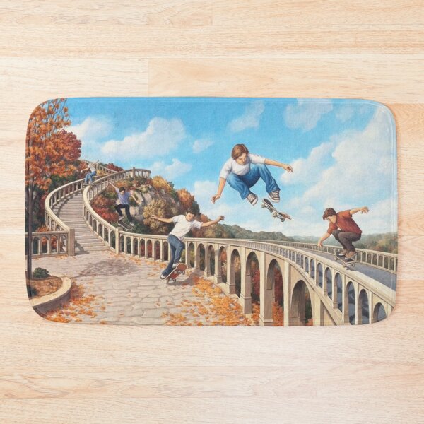Item preview, Playing Skateboard With Friends - Rob Gonsalves designed and sold by MoodysGrey.