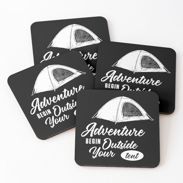 Item preview, Adventure begin outside your tent camping  designed and sold by Mansn.