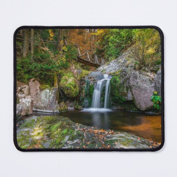 Item preview, cool green landscape with with a waterfall and green trees and mountain  art designed and sold by BEAUTY ⭐⭐⭐⭐⭐.