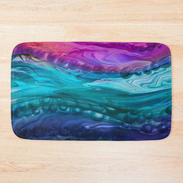 Item preview, Abstract liquid art alcohol ink ocean waves, liquid marble art design, abstract marble art, liquid art, purple turquoise watercolor  designed and sold by ZeinabTaha.