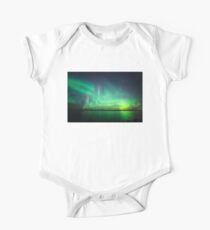 Northern lights over lake One Piece - Short Sleeve