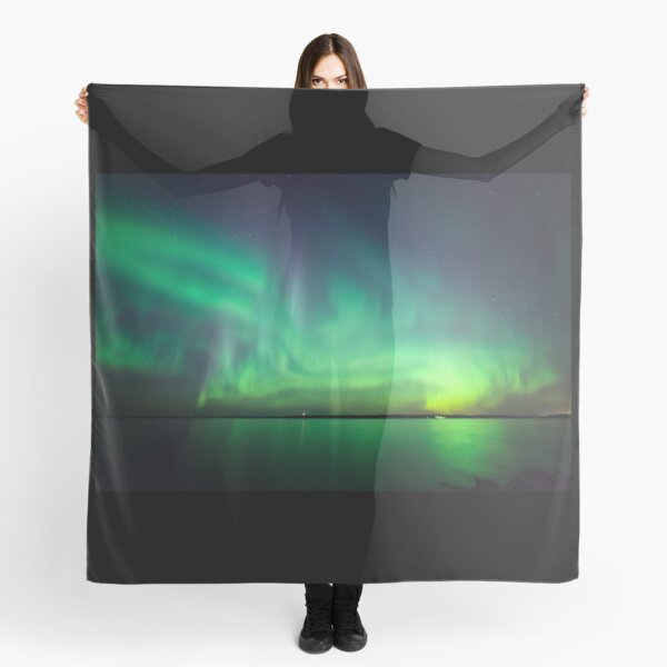 Northern lights over lake Scarf