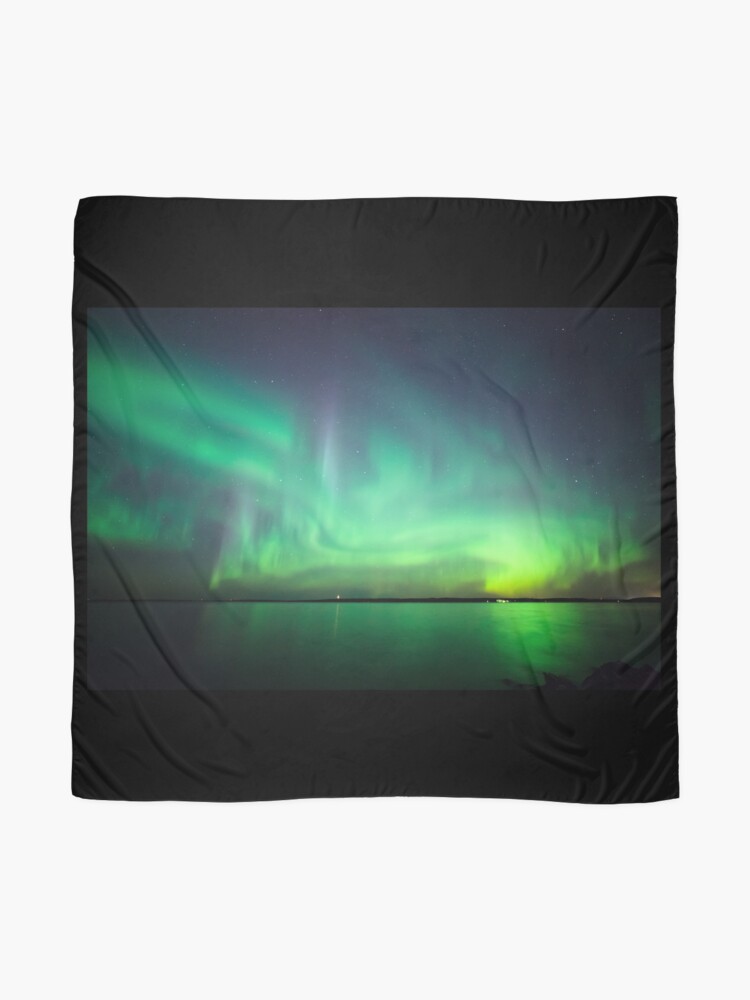 Alternate view of Northern lights over lake Scarf