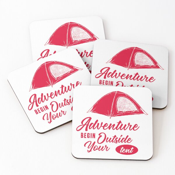 Item preview, Adventure begin outside your tent camping and hiking gift designed and sold by Mansn.