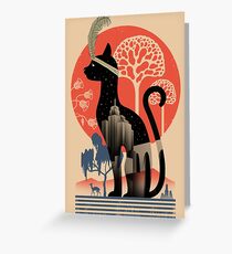 Cat Deco Greeting Card