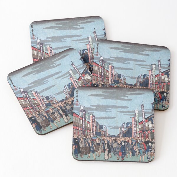Item preview, Kabuki Theaters at Sakai-cho, 1838 by Utagawa Hiroshige designed and sold by VintageBob.